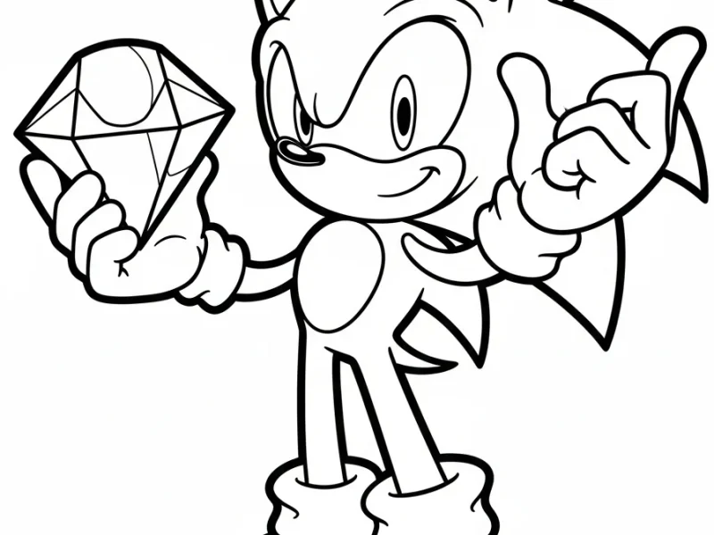 Sonic Coloring Pages - Free printable coloring page