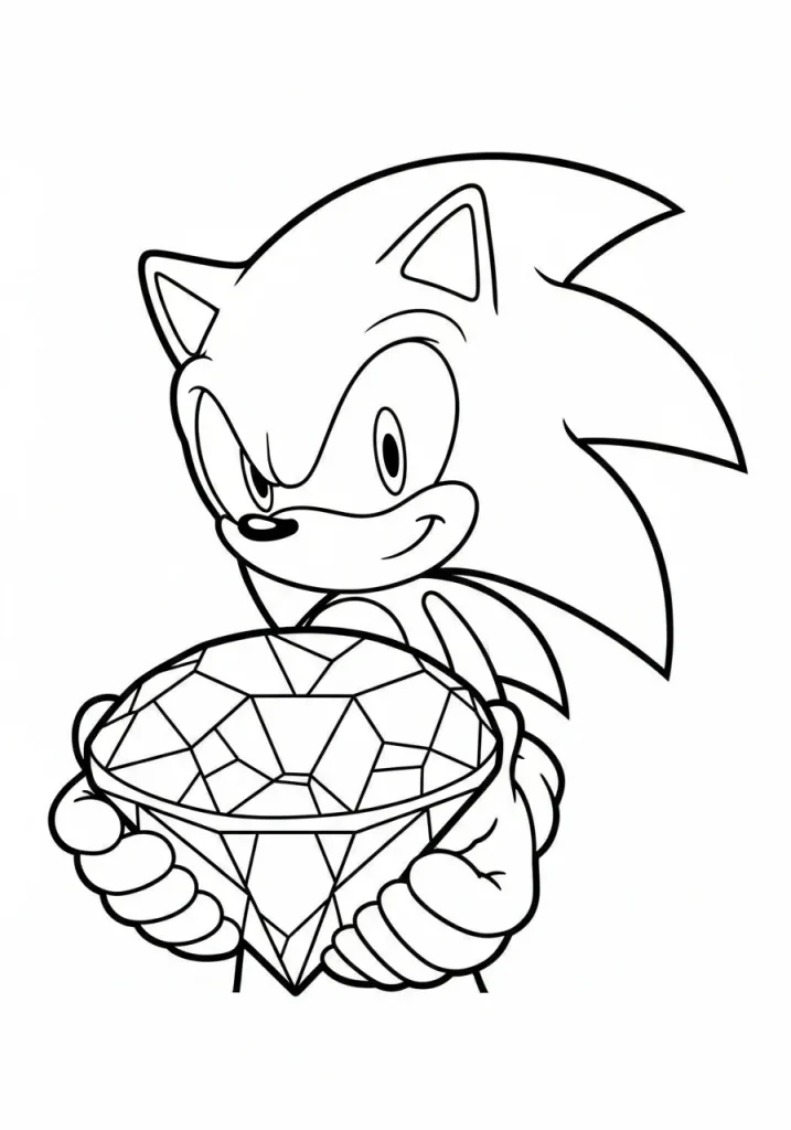 sonic coloring pages printables