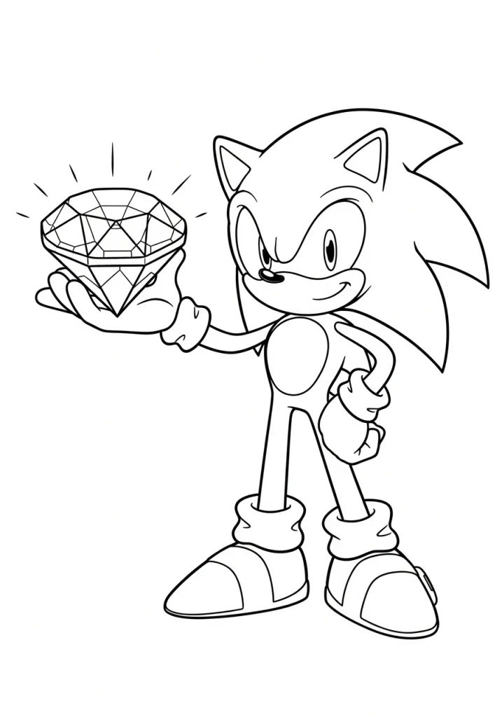 sonic coloring pages 