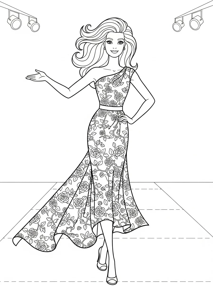 free Barbie coloring pages printable