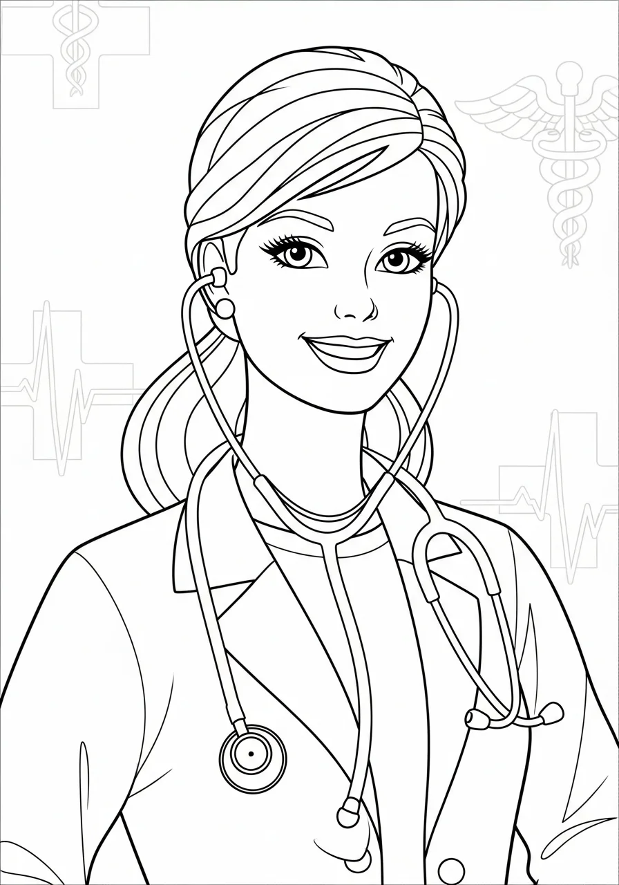free Barbie coloring pages