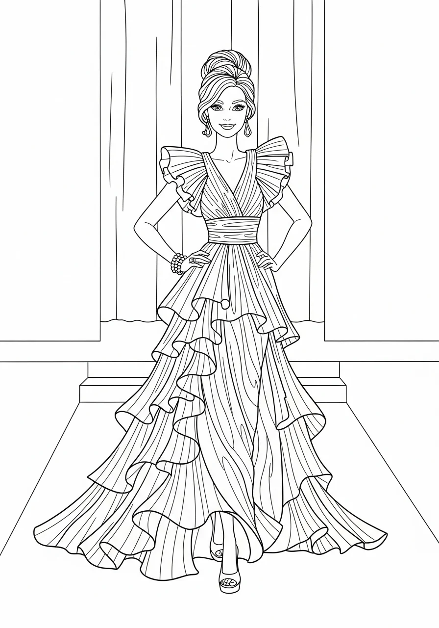 free printable Barbie coloring pages
