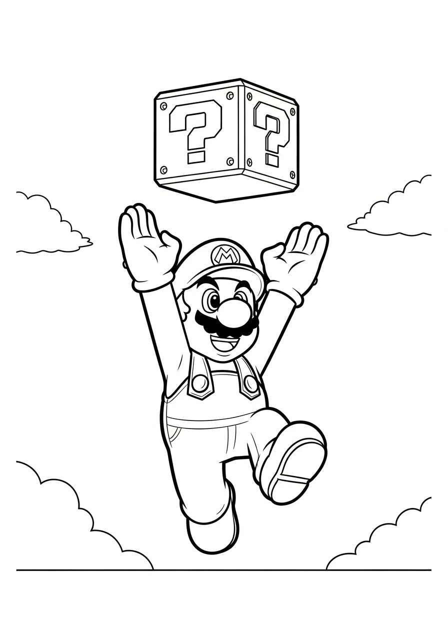 free mario coloring sheets