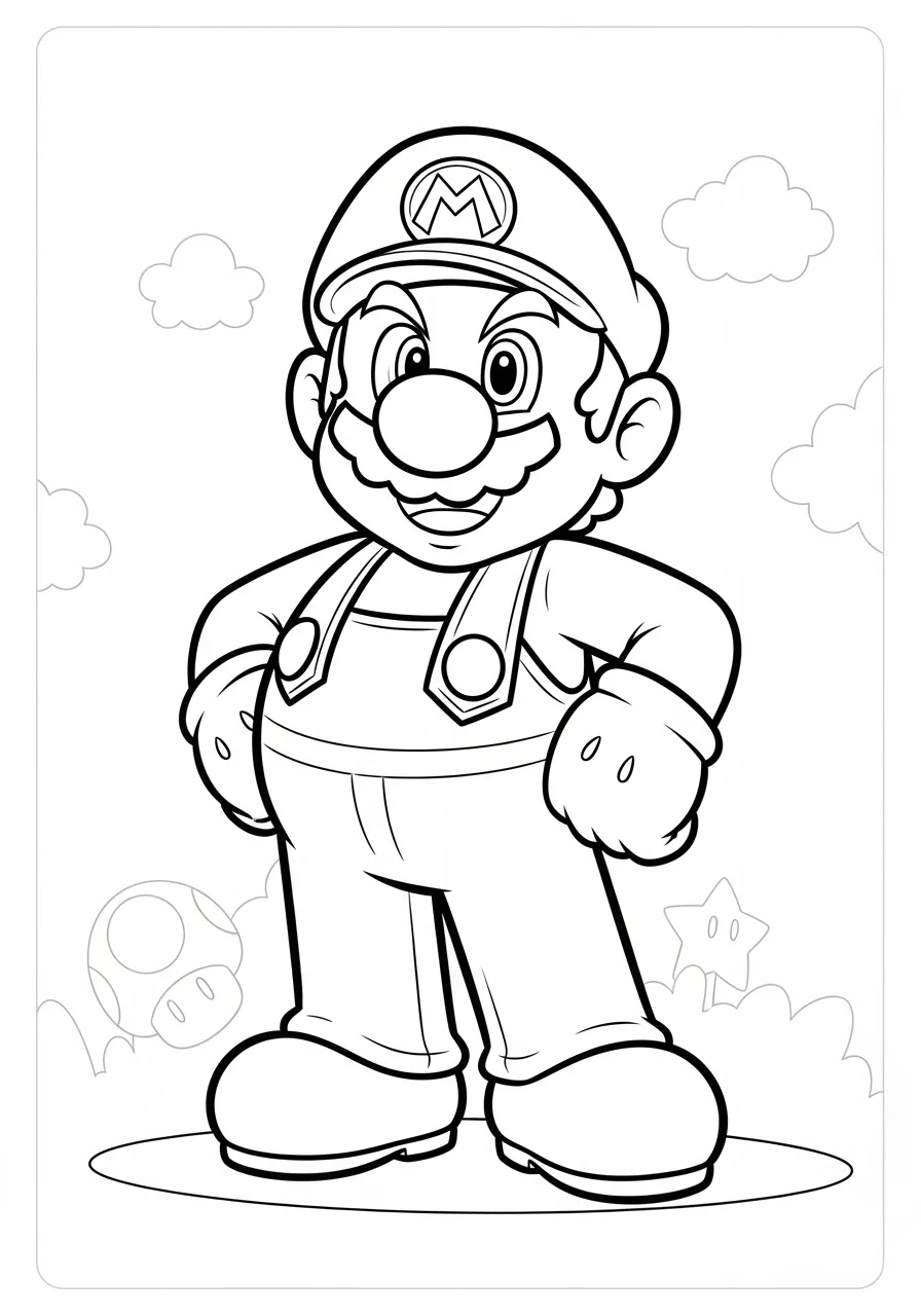free mario coloring pages for kids