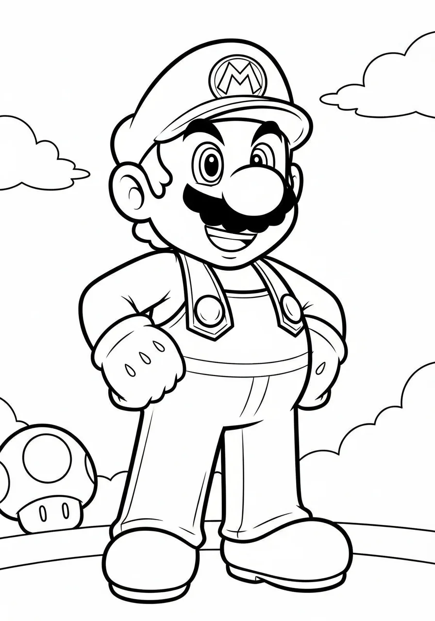 mario coloring pages printable free