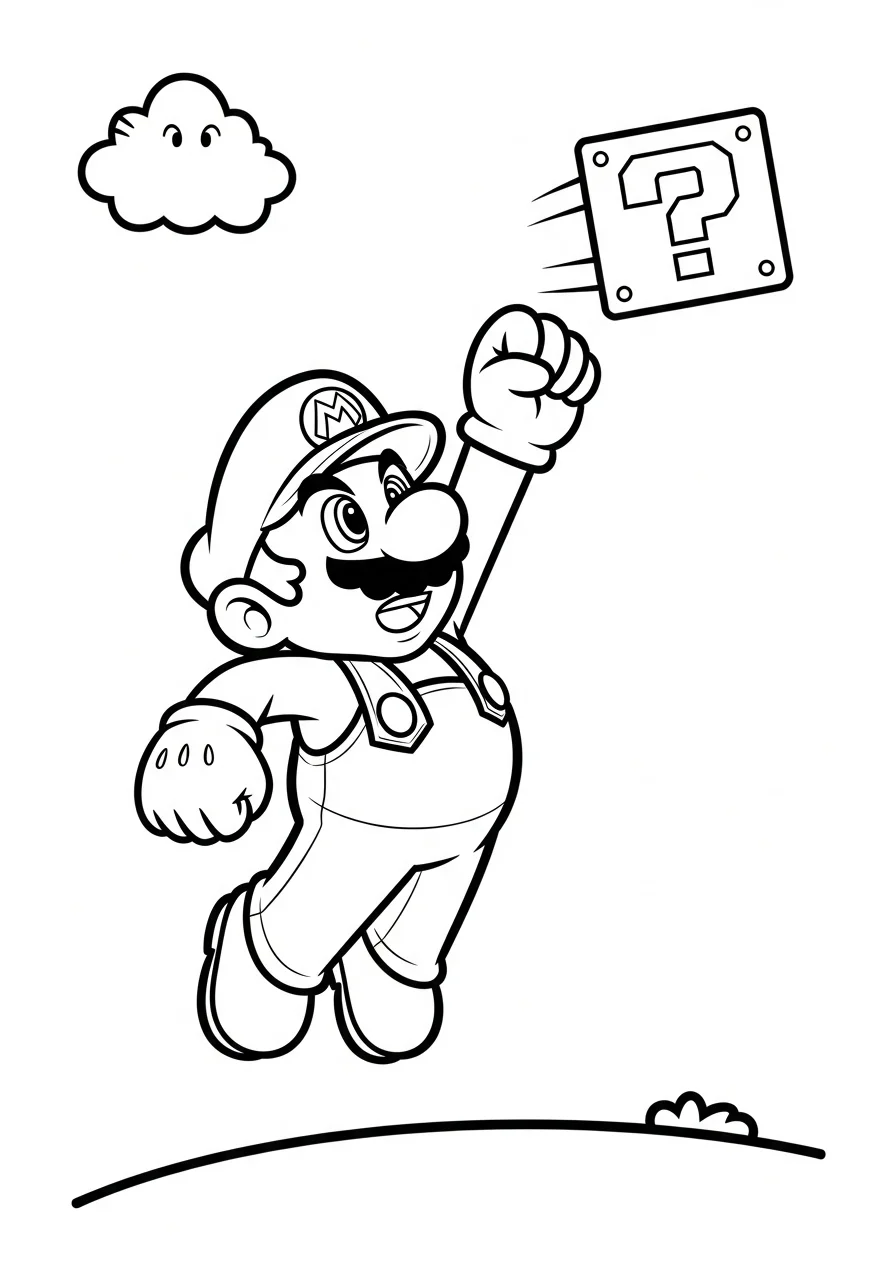 free mario coloring pages