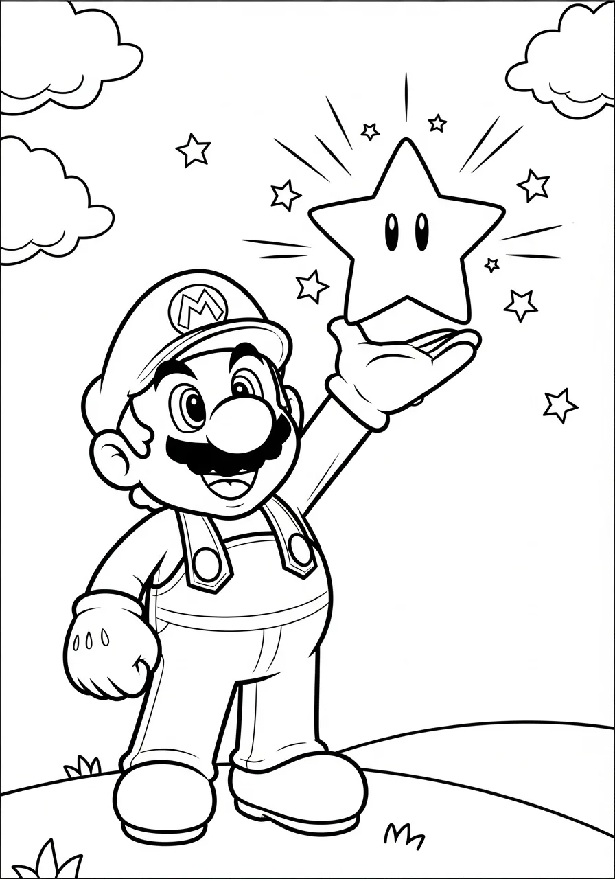 super mario coloring pages