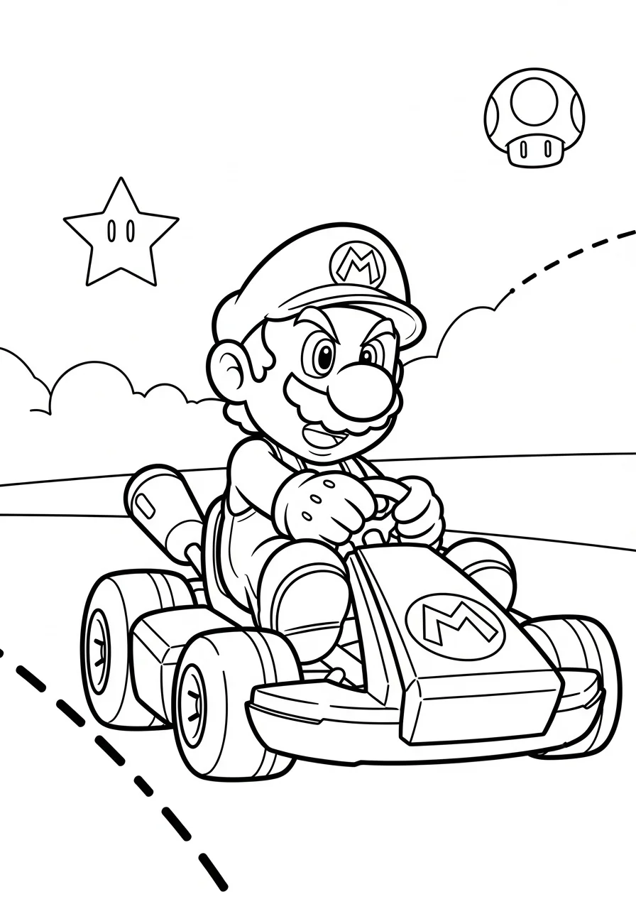 free printable mario coloring pages
