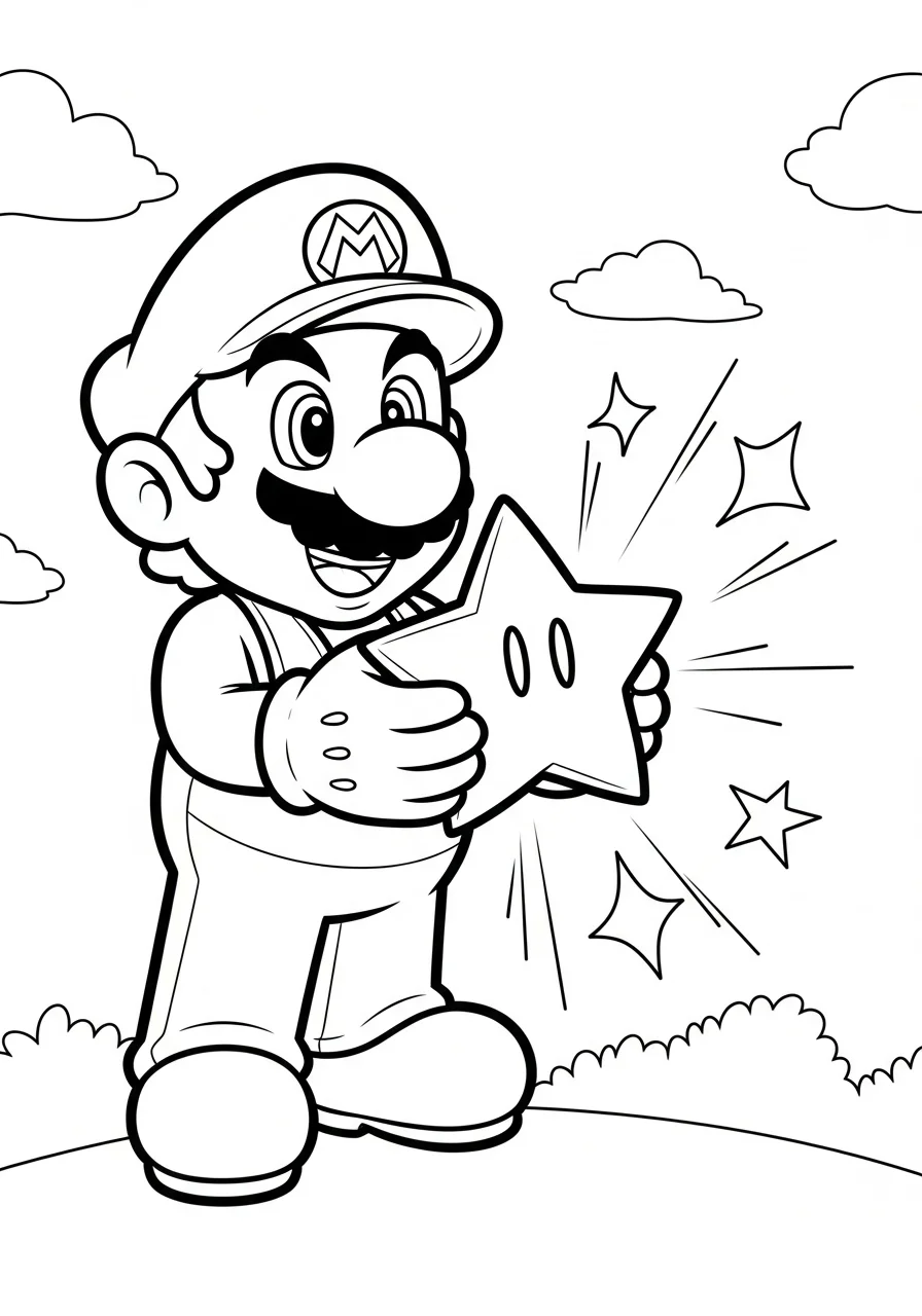 mario coloring pages for adults