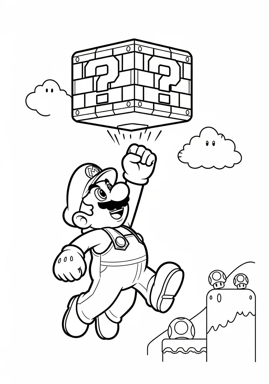 free mario coloring pages