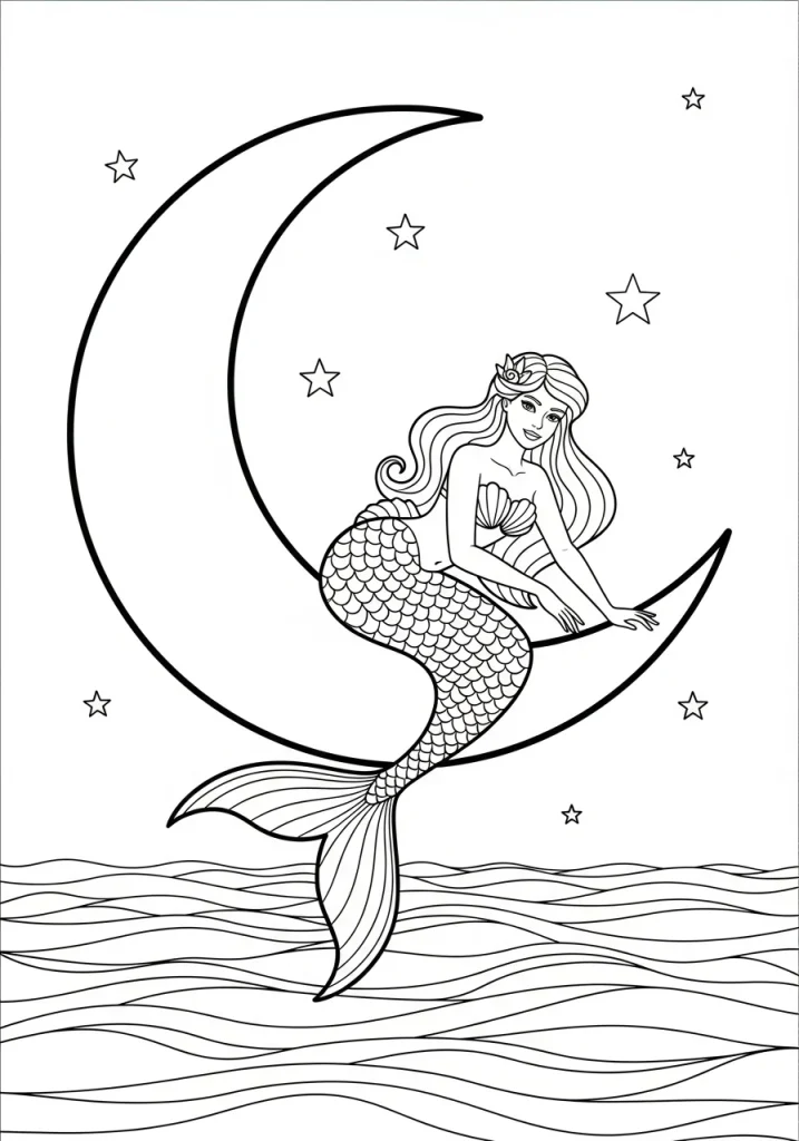free mermaid coloring pages printable