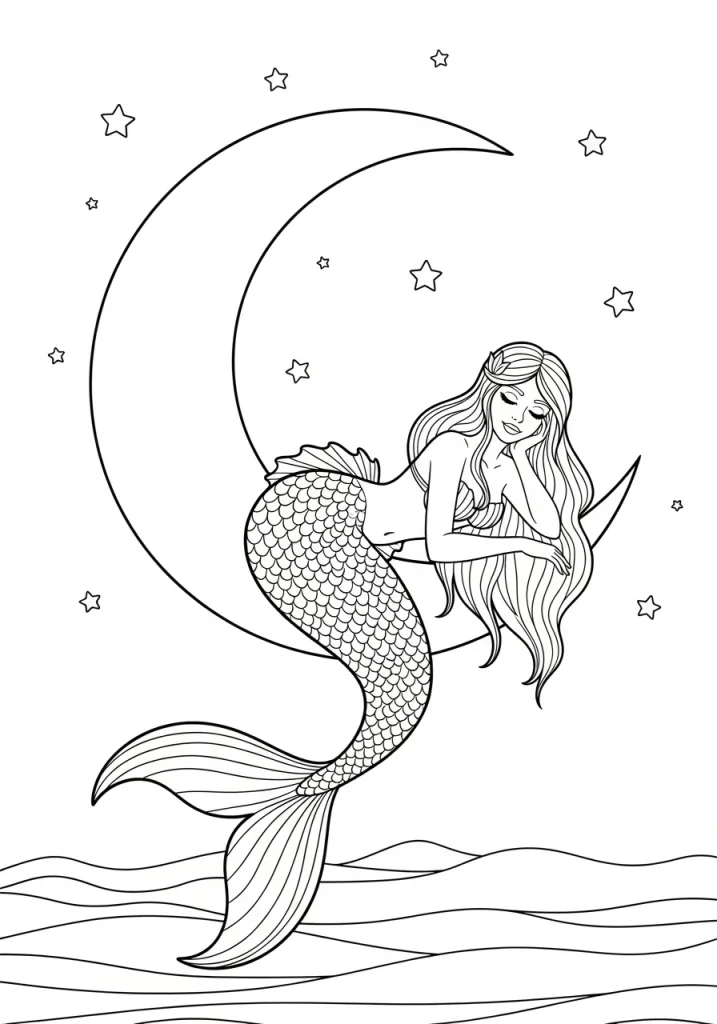 free mermaid coloring pages