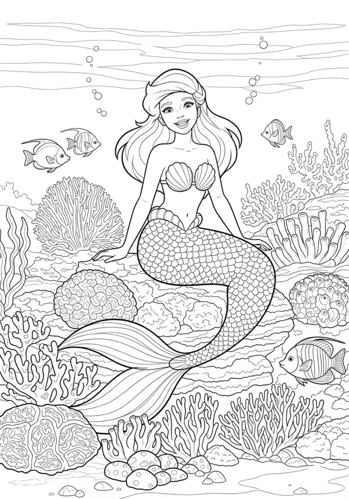 free printable mermaid coloring pages