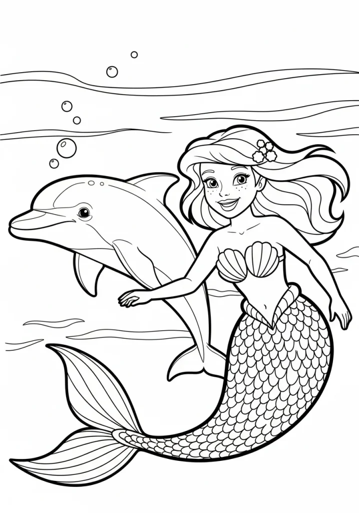 free mermaid coloring sheets