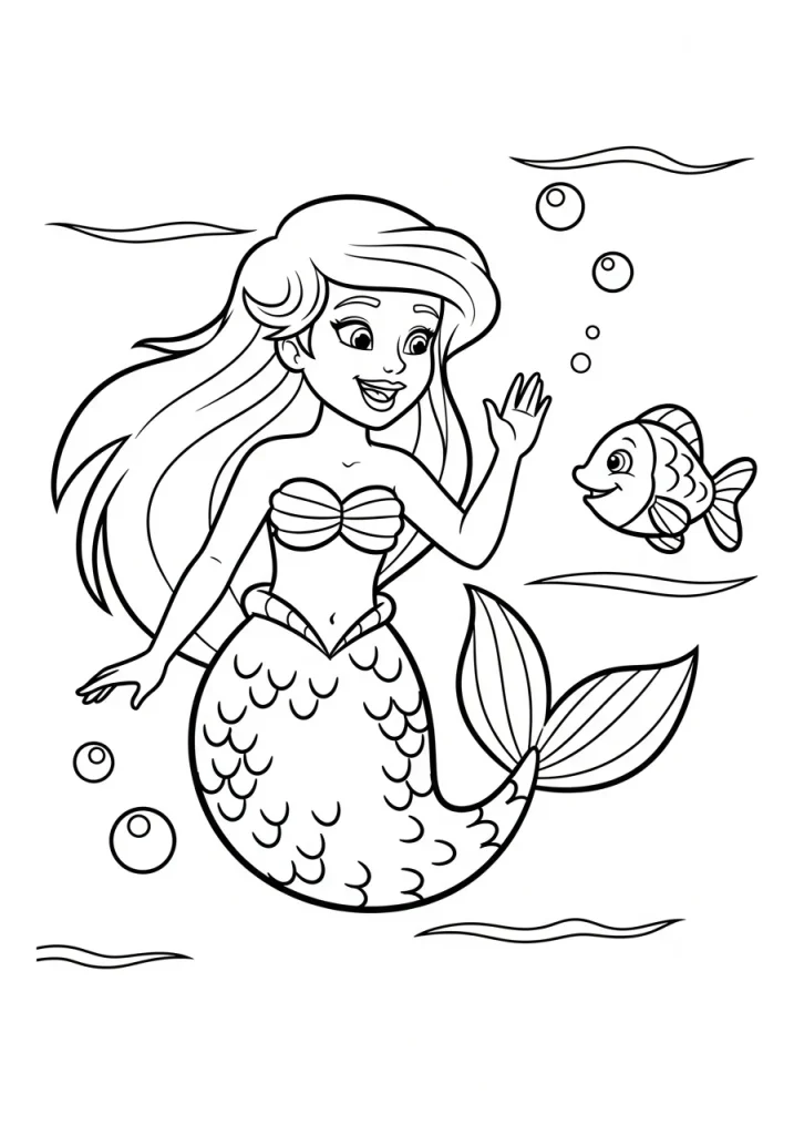 free printable mermaid coloring pages
