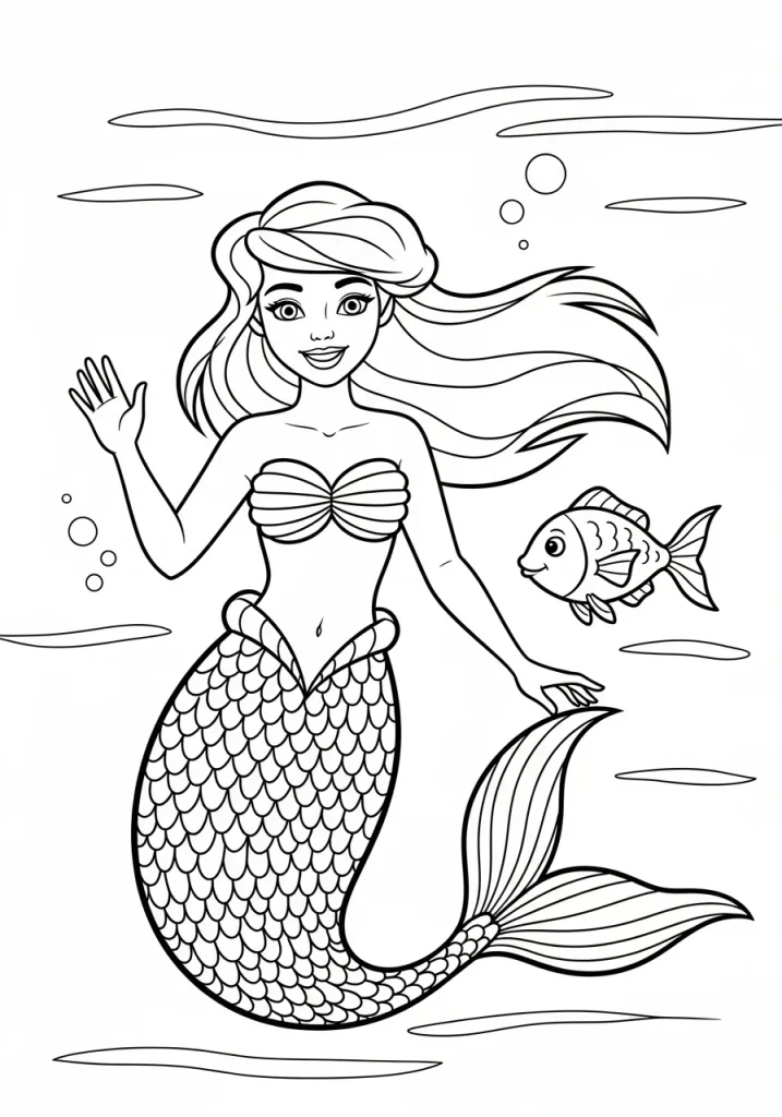 mermaid coloring pages for adults