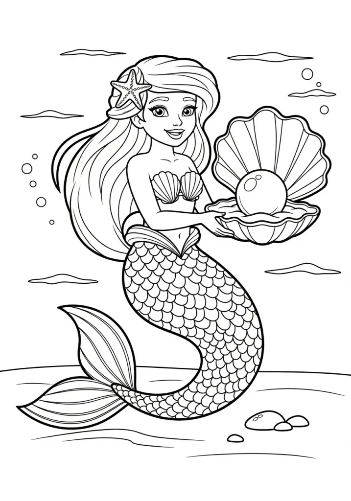 the little mermaid coloring pages