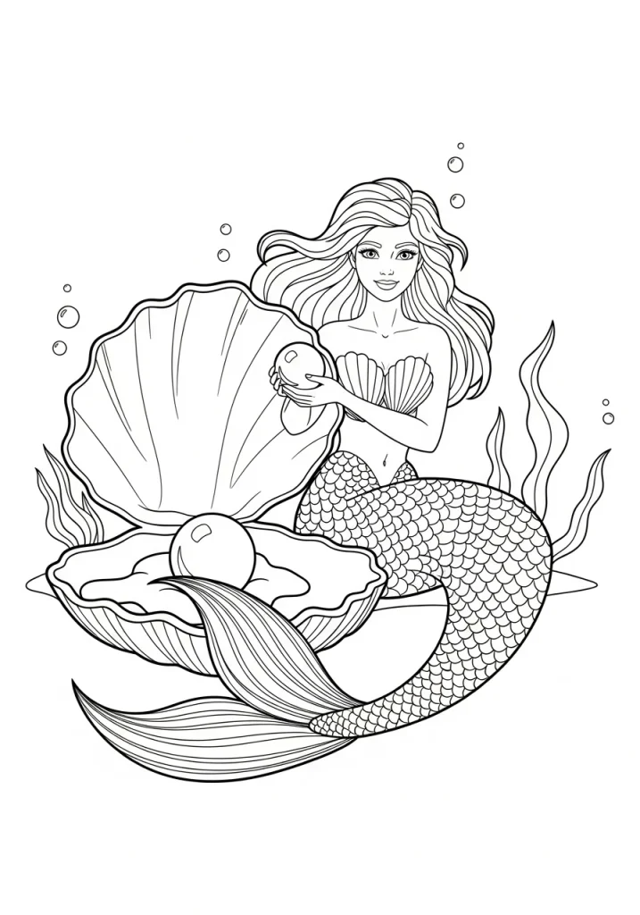 free printable mermaid coloring pages