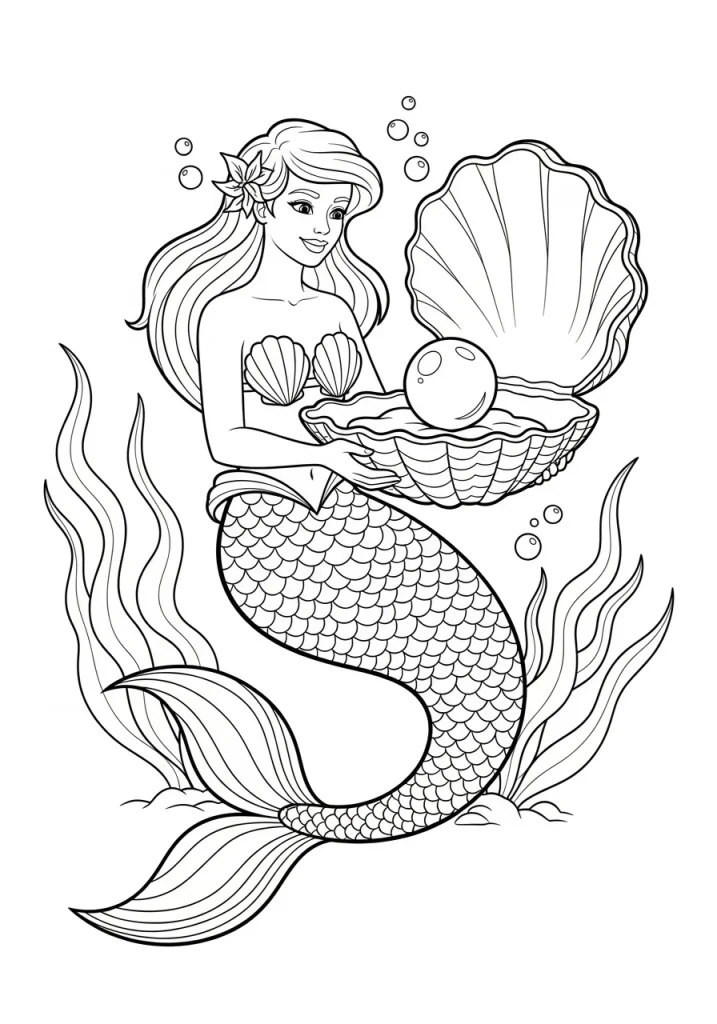 free the little mermaid coloring pages
