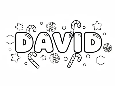 name coloring pages david