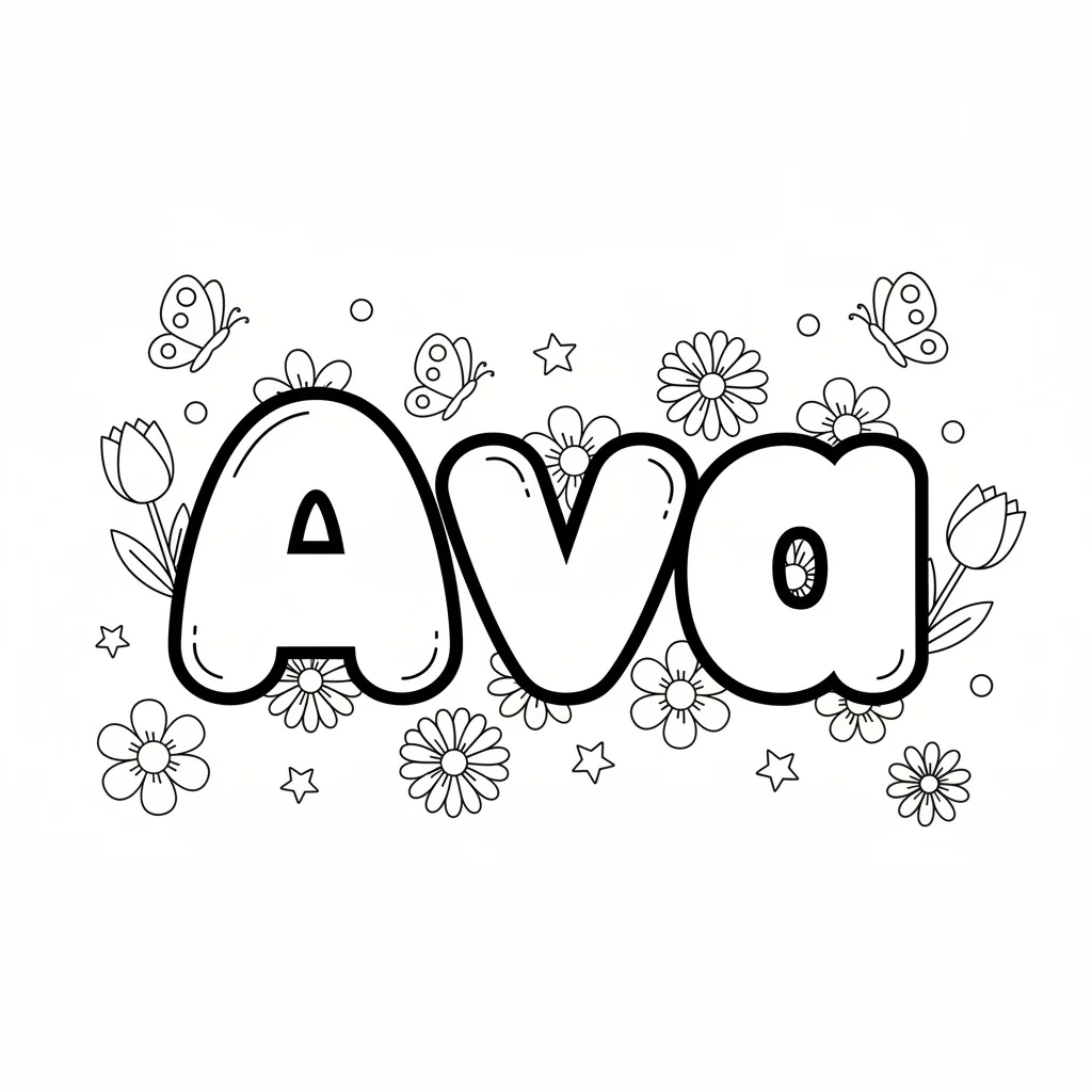 name coloring pages pdf free