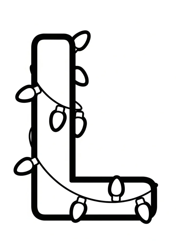 Christmas Alphabet Coloring Pages