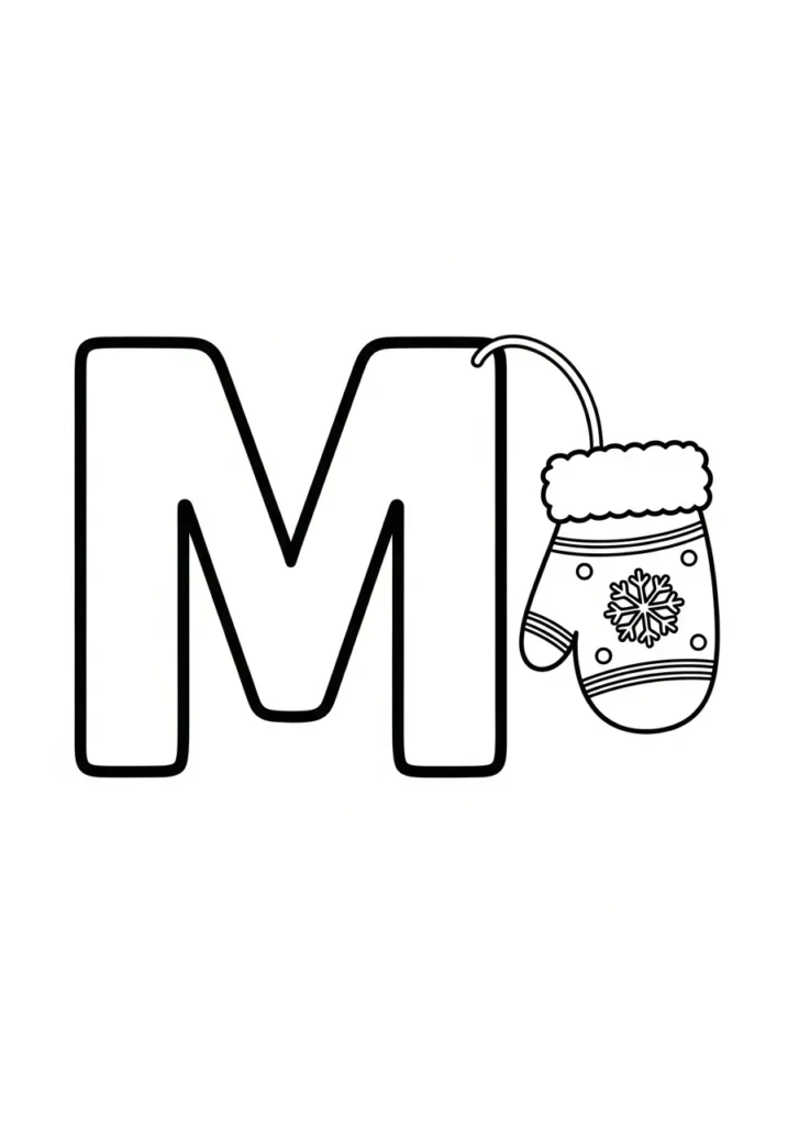 Christmas Alphabet Coloring Pages