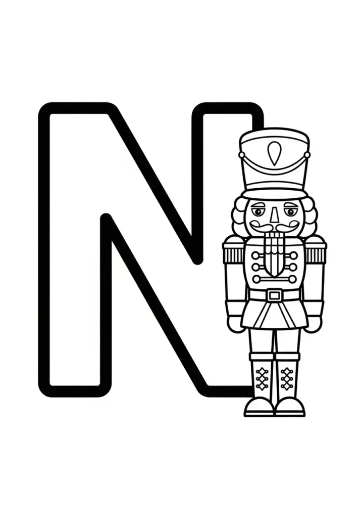 Christmas Alphabet Coloring Pages