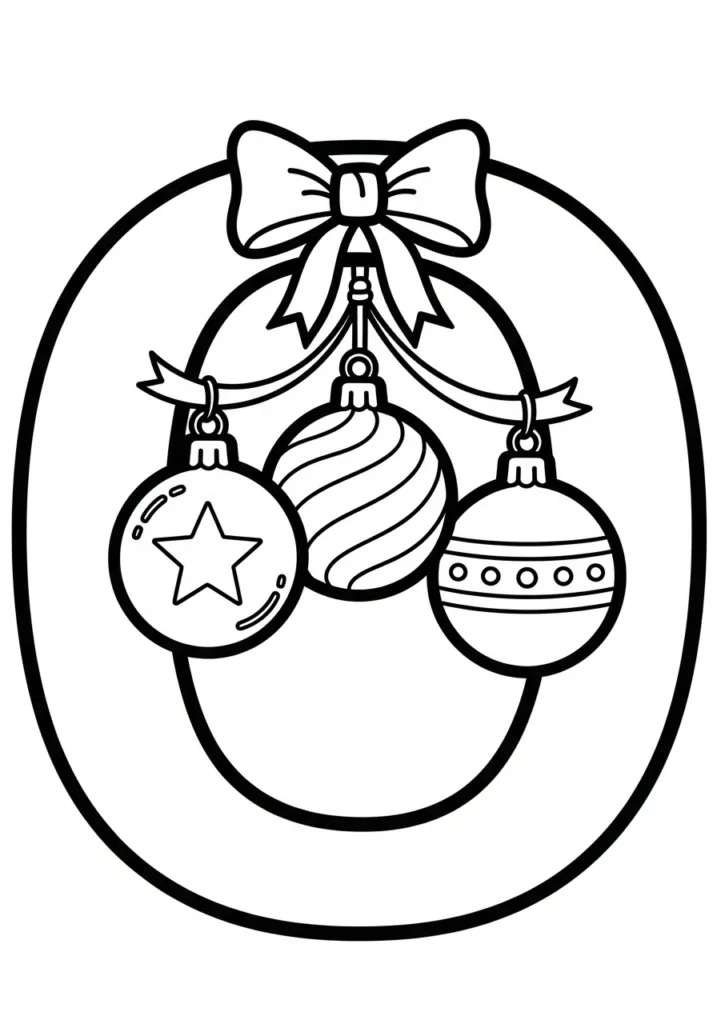 Christmas Alphabet Coloring Pages