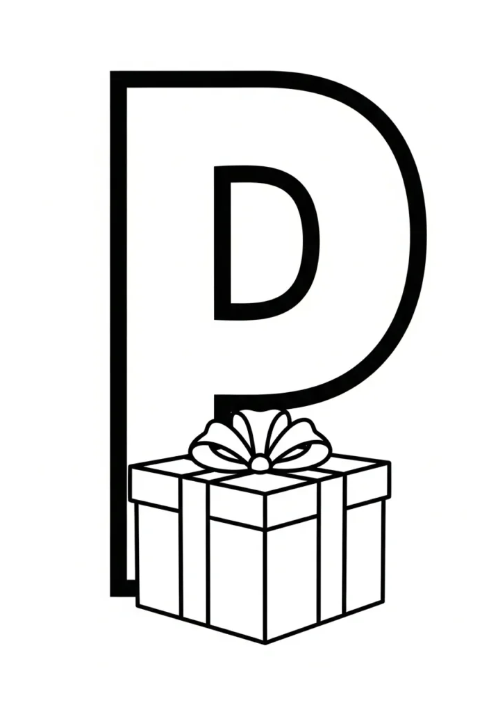 Christmas Alphabet Coloring Pages