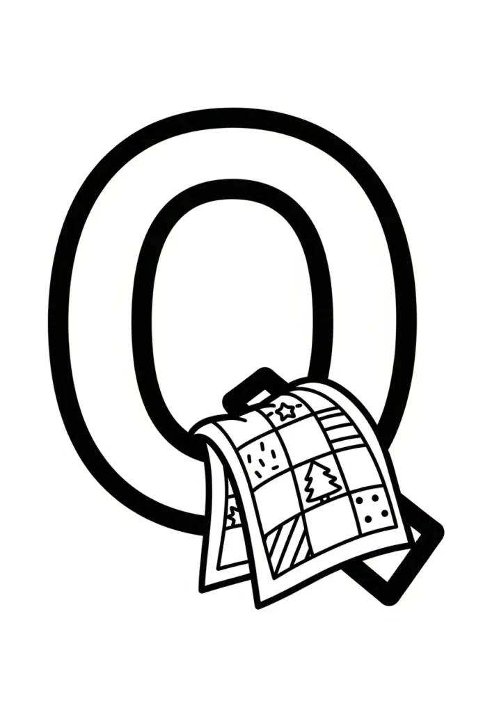 Christmas Alphabet Coloring Pages