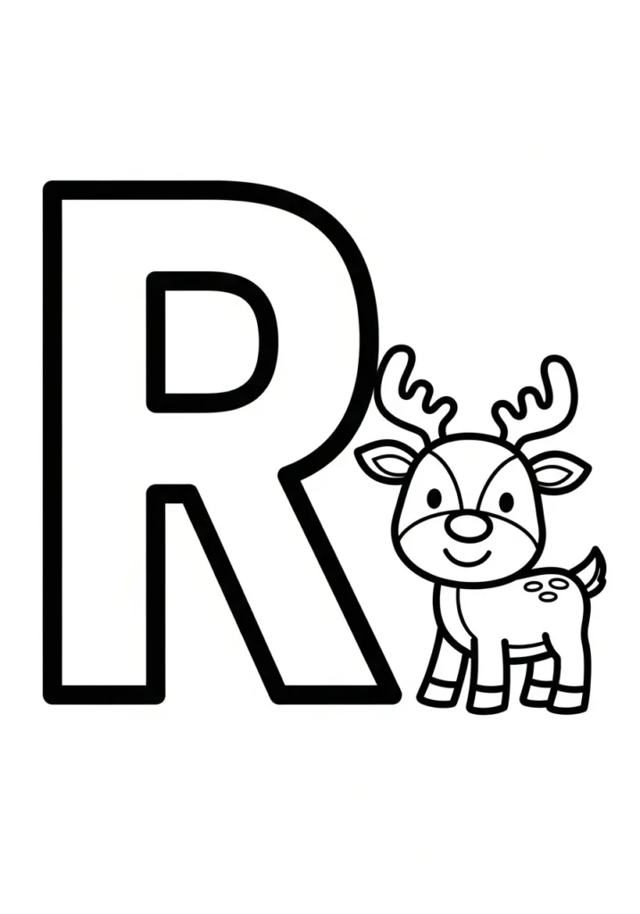 Christmas Alphabet Coloring Pages