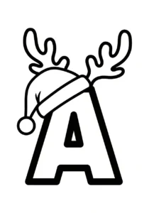 Christmas Alphabet Coloring Pages