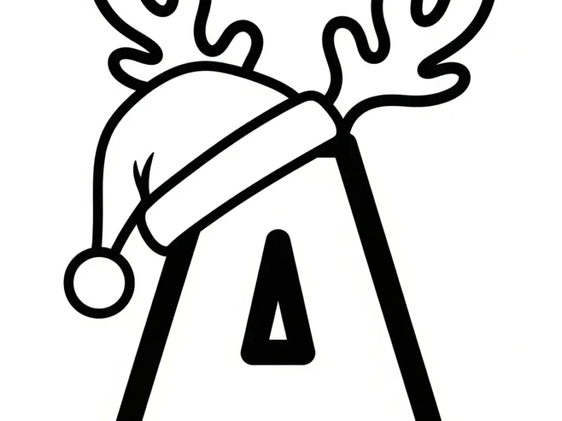 Christmas Alphabet Coloring Pages