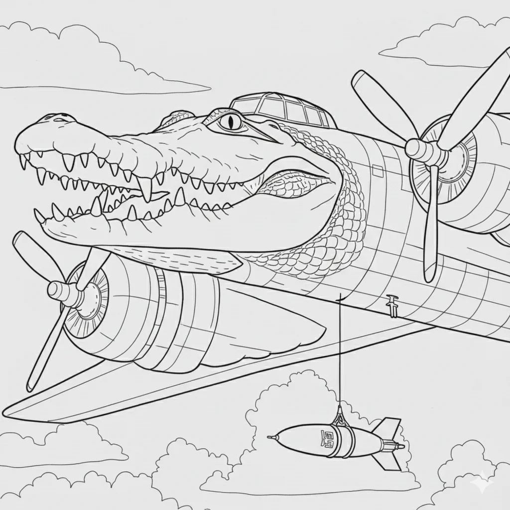 Free printable Italian brainrot PDF coloring sheet download