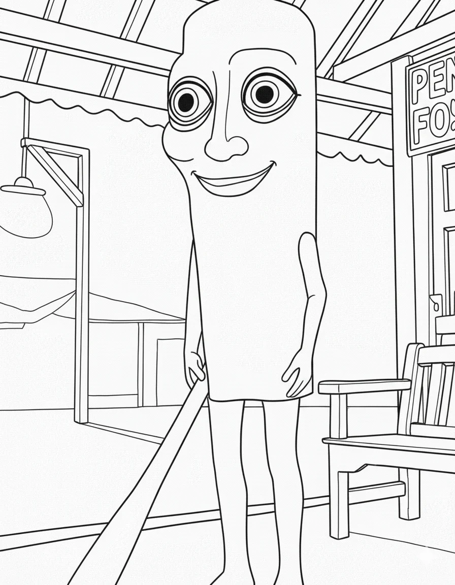 Santa style Italian brainrot festive coloring page