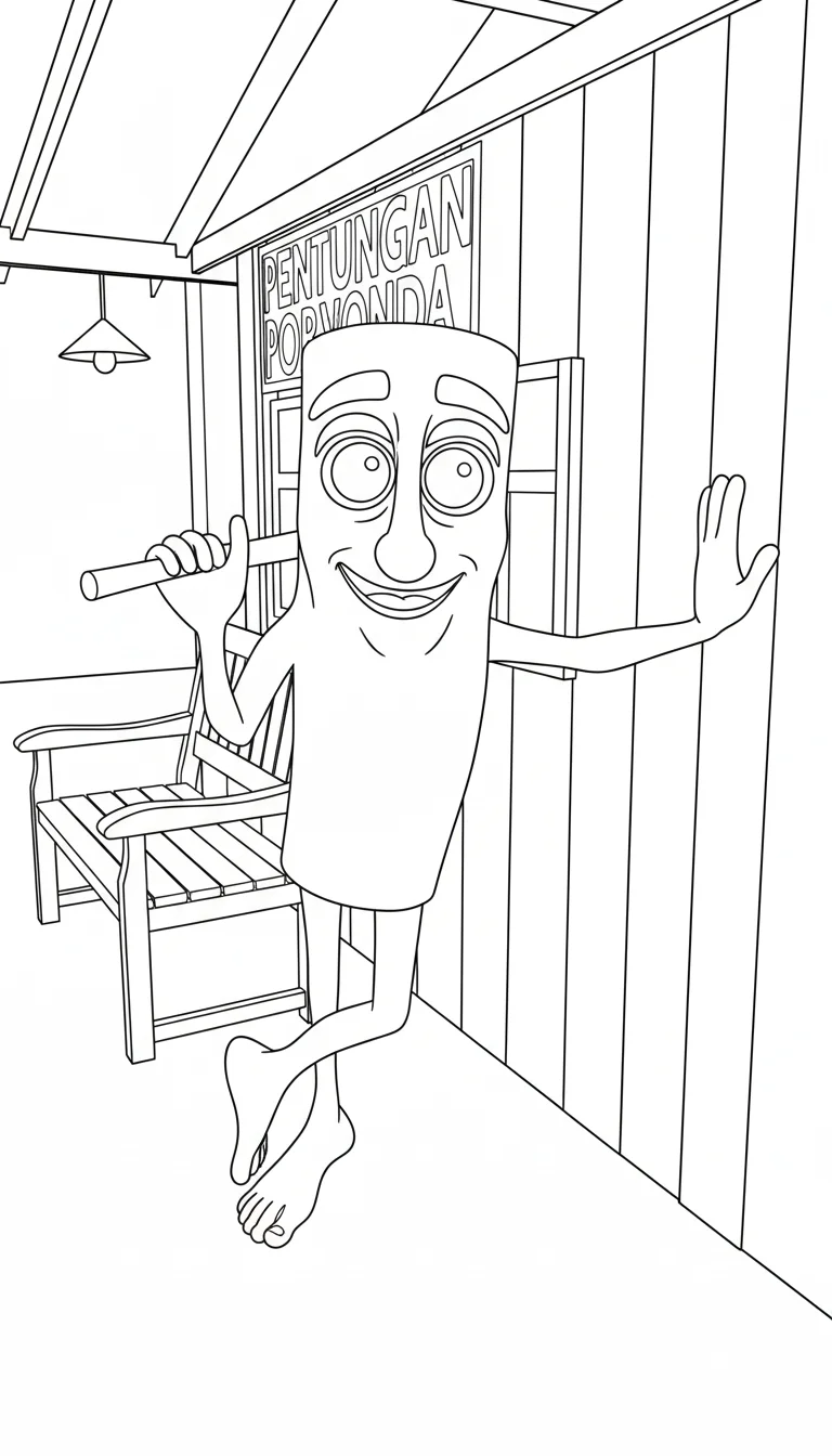 Ornament style Italian brainrot decorative coloring sheet