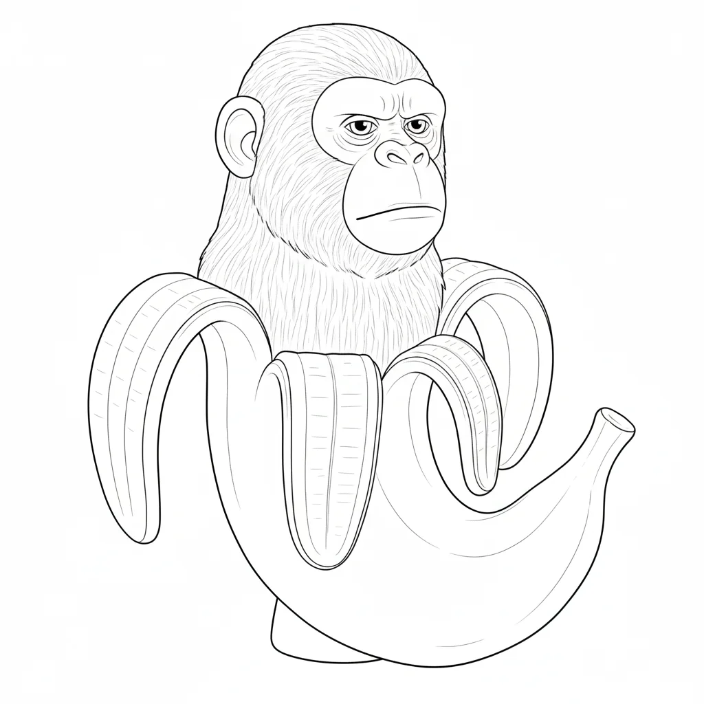 Tree themed Italian brainrot nature coloring page