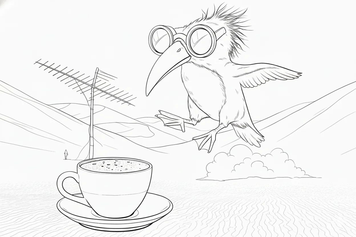 Whimsical Italian surreal meme coloring page printable free