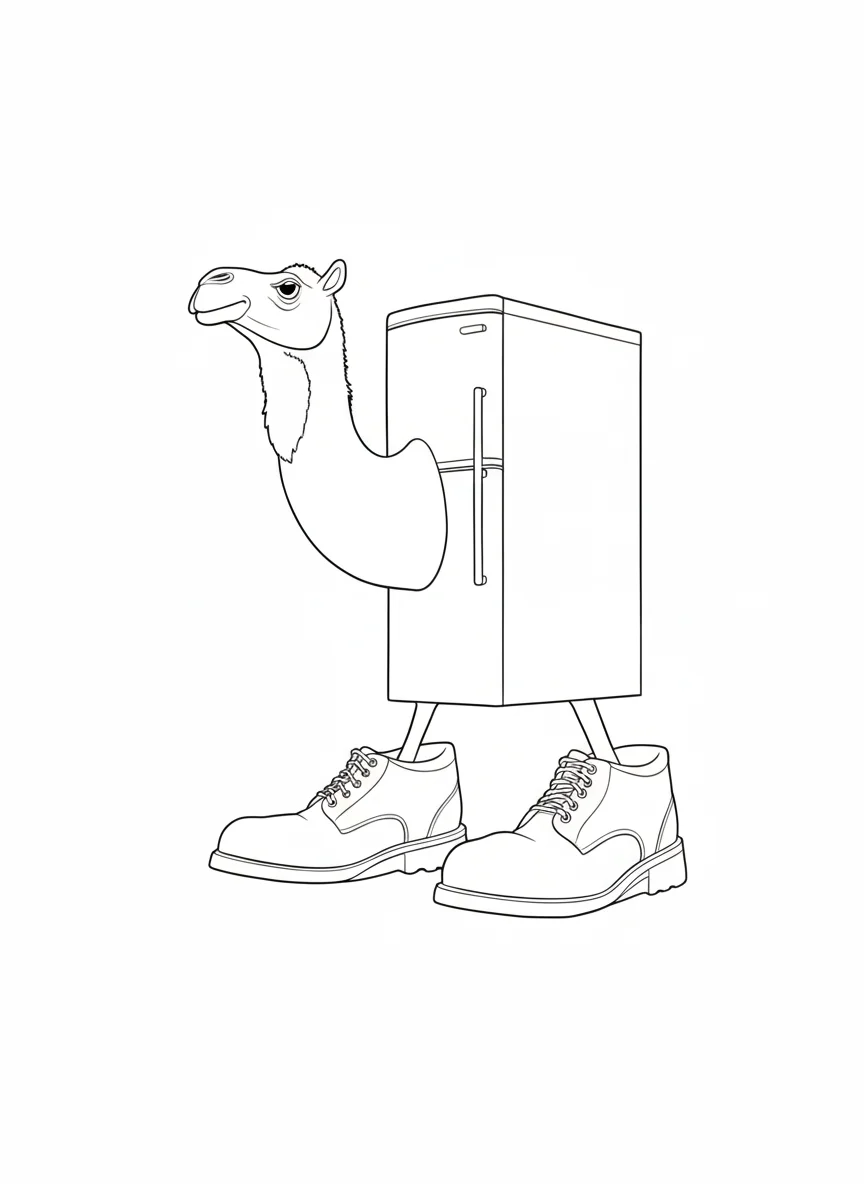 Italian internet culture character coloring page for teens