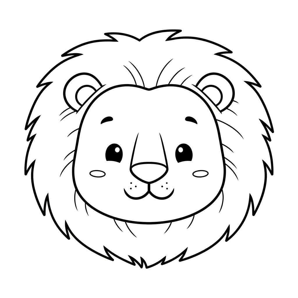 Lion in jungle habitat coloring sheet