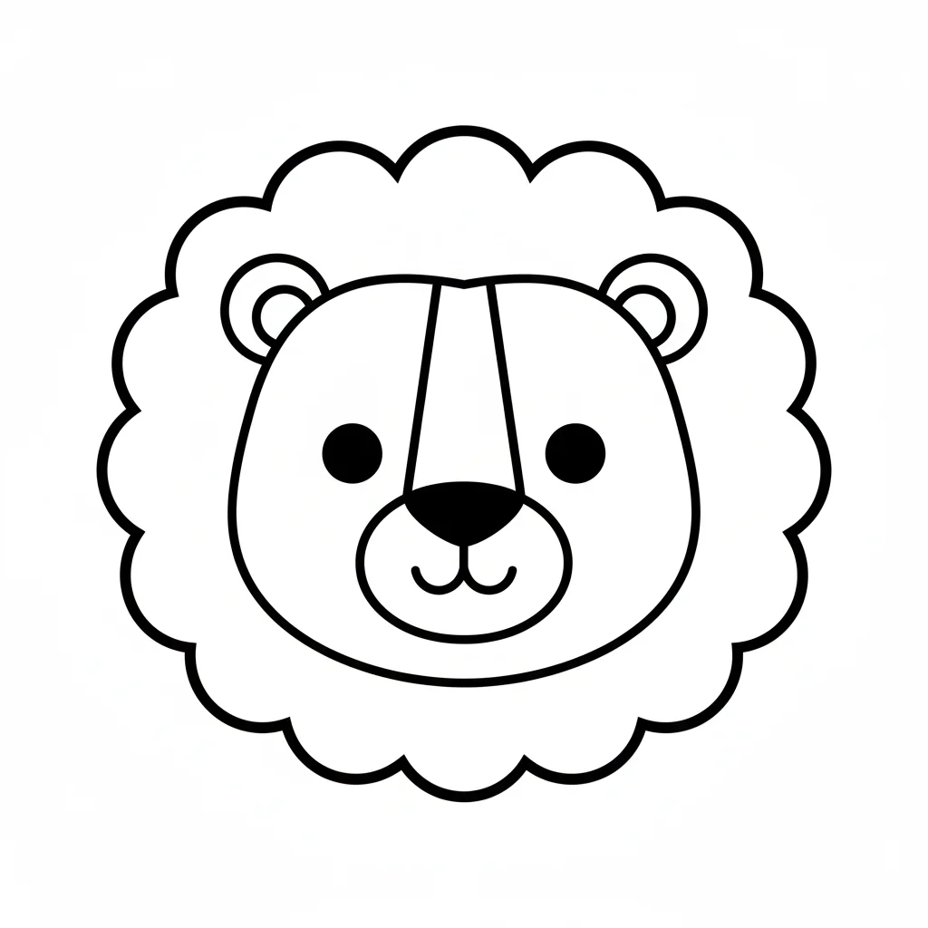 Nature themed lion coloring page