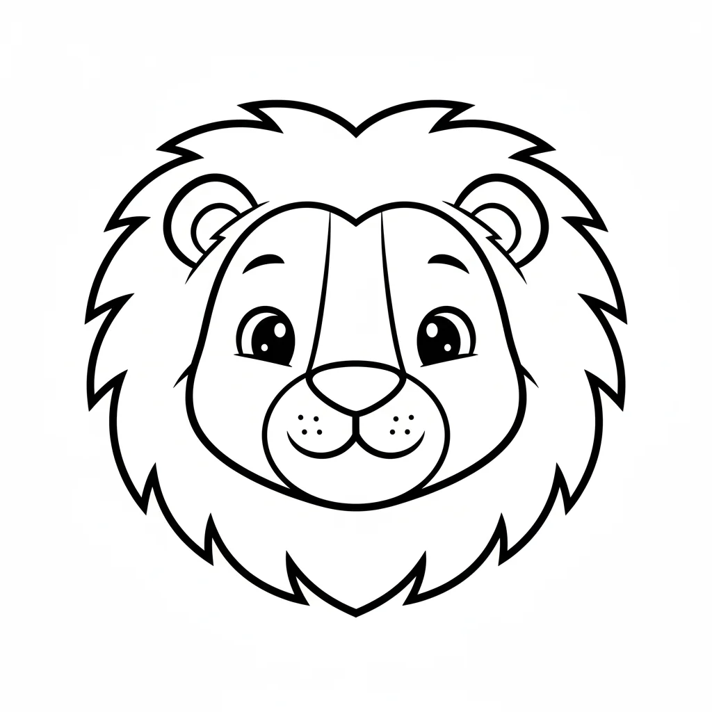 Baby lion cub animal coloring page