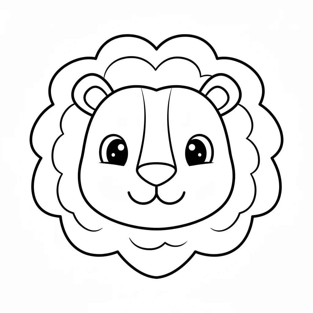 Powerful lion energetic coloring page final