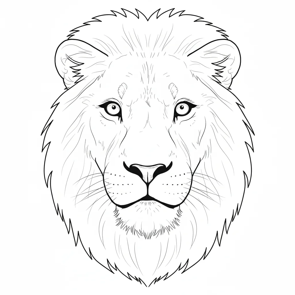 Roaring lion coloring page printable free