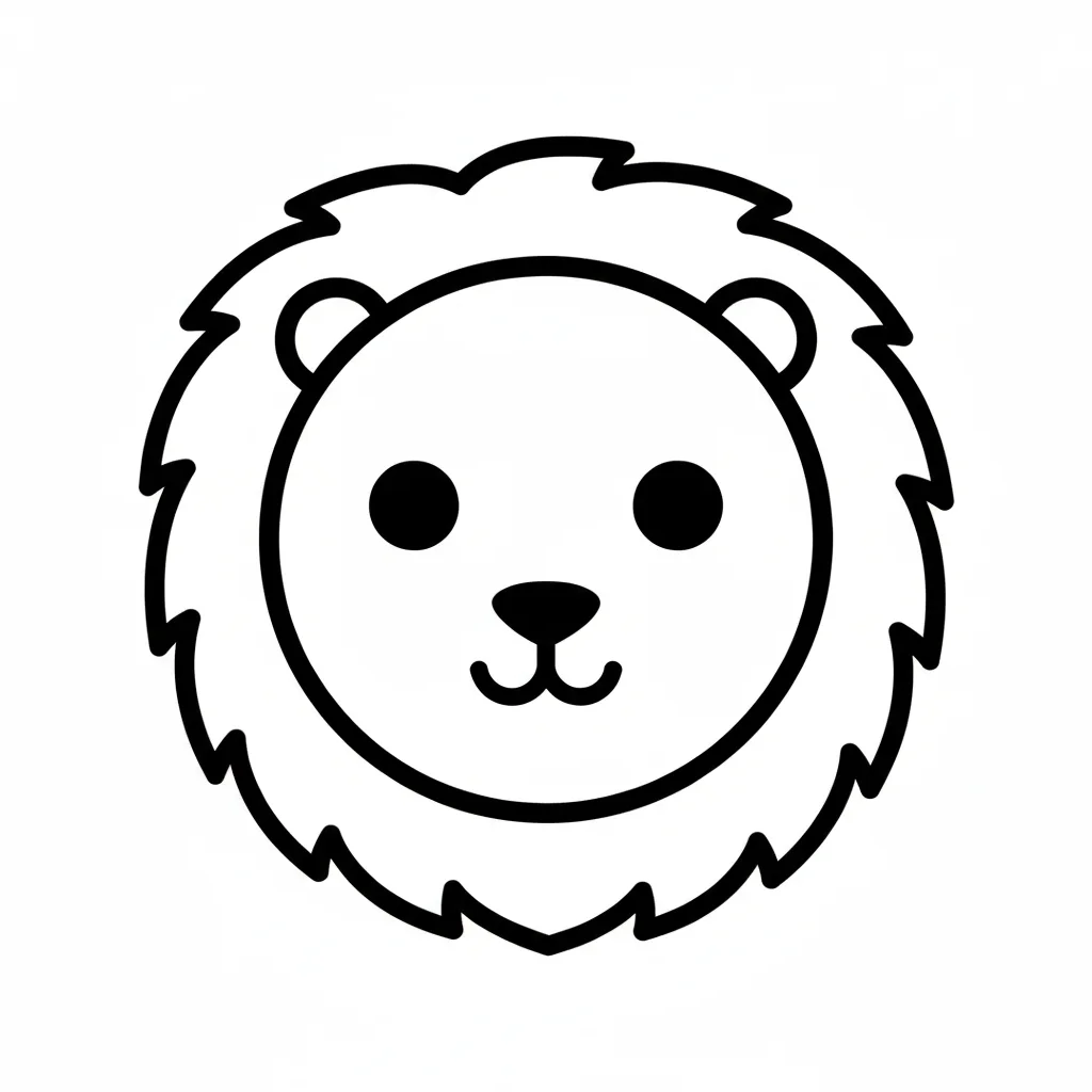 Majestic lion with big mane coloring page