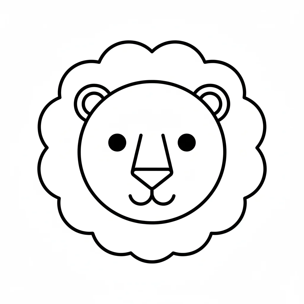 Free printable lion PDF coloring sheet download